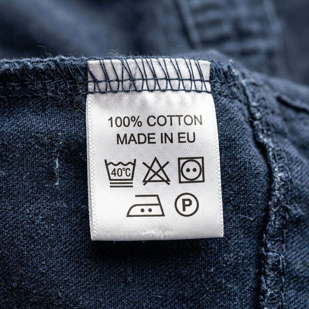 Etichette di lavaggio (100% Cotton, Made in EU)